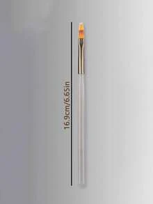 1PC Ombre Nail Brush Gradient Painting Drawing Pen Nail Art Brush Design Easy To Operate Smooth Material Manicure Gel Nail Brush DIY Tool - Yellow - View 3