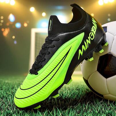 1 Pair Unisex Football/Soccer Shoes For Match & Training, Low-Top, Soft Outsole For Outdoor Grass Field, Professional Traction Sports Shoes, AG Studs, FG Football Boots, Lightweight High-Performance Cleats, Multi-Color Options