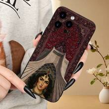 Phone Case/Cover Persian Rug Pattern Anti Fall Matte Finish Resists Stains Phone Case For IPhone 17/17AIR/17PRO/17PROMAX/16E/16/16PRO/16PLUS/16PROMAX/15/15PLUS/15PRO/15PROMAX/14/14PLUS/14PRO/14PROMAX/13/13mini/13PRO/13PROMAX/12/12mini/11/Plus/Pro/Max/7/8/SE/XS/XS MAX,For Samsung And For GalaxyA56/A54/A53/A52/A14/A15/A05S/A53/A34/S23/S23Ultra/S23FE/S24/S24FE/S24Ulatra/S25/S25FE/S25Ultra/S26/S26FE/S26Ultra/S21FE(Factory Wholesale Price),Valentine's Day, New Year's Day, New Year's Day, Easter, Labor Day, St. Patrick's Day - 黑色 - 查看 1
