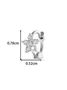 Toppiercing 1件时尚百搭铜质立方氧化锆花朵耳骨夹 - 彩色 - 查看 6