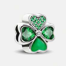 1pc Fashionable Four-Leaf Clover Beaded Pendant Accessory, Suitable For Women's Bracelet, Bangle DIY Jewelry Making And Daily Outfit Matching, An Ideal Accessory For Girls - Good Luck Four Leaf Clover - View 9