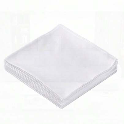 Premium Cotton Blend Handkerchiefs - Super Absorbent Wrinkle Resistant For Sweat Tears And Oil Gentle On Skin 16 Inch