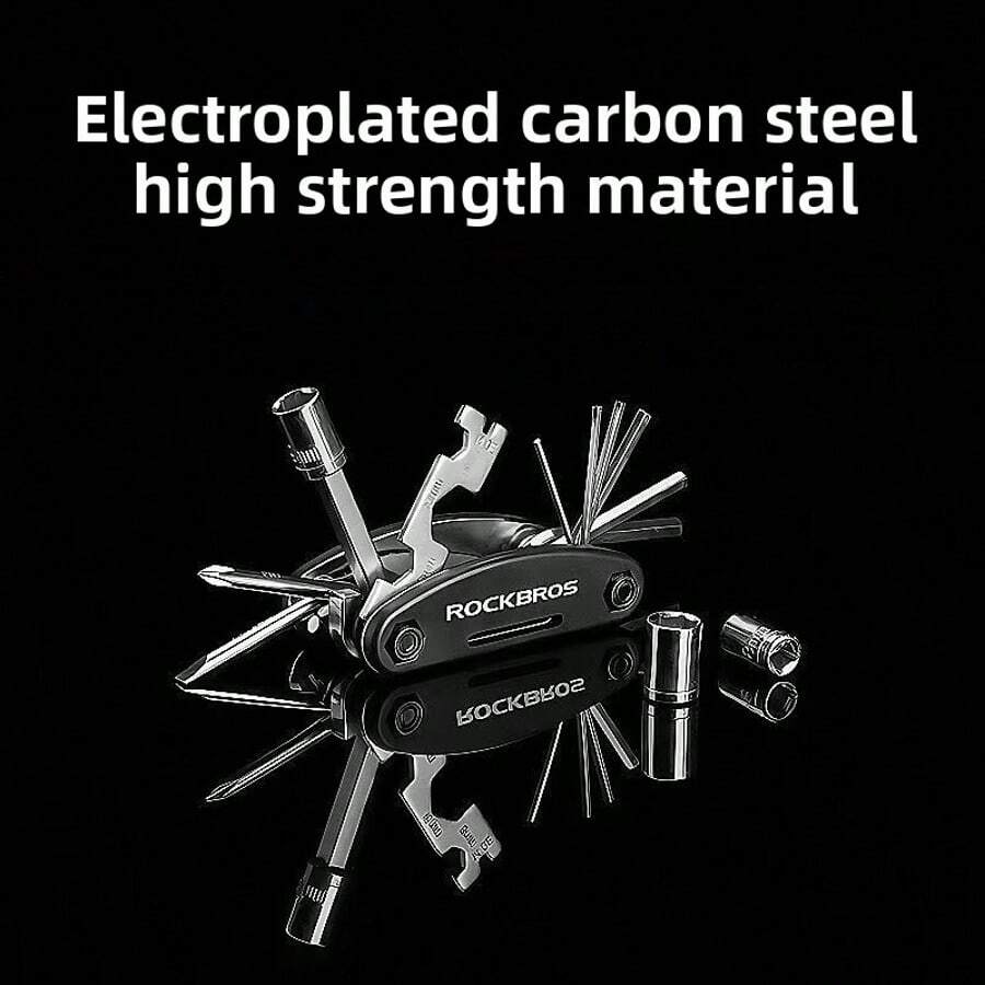 New Multi-Functional Folding Screwdriver Set, Wrench, Hex Wrench Combination, Multi-Purpose Wrench - Black - View 1