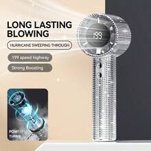 ENSSU Portable Handheld Turbo Fan,199 Gear Shining Crystal Glitter Design Mini Fan,USB Rechargeable Hand Held Fan With LED Digital Display,Long Battery Life,Summer Fashion Fan For Women Girls,Suitable For Travel/Outdoor/Vacation/Beach/Outdoor Activities,IPX4 Waterproof,Low Noise Design,Outdoor,Garden,Travel Essentials,Portable Essentials,Beach Essentials,Graduation Season,Commencement,Graduation Ceremony,Graduation Gift,Graduation Present,Graduation Gift,Graduation Present,Congrats Grad,Congratulations Graduate,Valedictorian,Finish School,Graduation Party,Outdoor Essentials,Travel Portable,Hiking Essentials,Camping Essentials,Portable Tools,Summer Essentails,Summer Portable - Multicolor - View 4