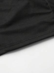 Men's Black Lip Print Briefs, Elastic Comfortable Everyday Underwear, Paired With Necklace - Black - View 8