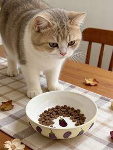 1pc Heavy-Duty Ceramic Cat Bowl - Non-Slip Pet Food Bowl, Easy To Clean, Suitable For Small Breed Dogs, Leak-Proof And Durable Cat Bowl - None - View 9