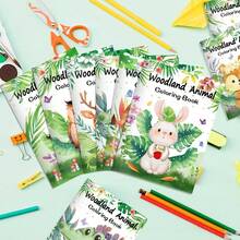 Forest Animal DIY Coloring Book - Lion, Crocodile And Wild Animal Cartoon Doodle Painting Book, Suitable For Party, Parent-Child Interaction, Adventure, Perfect Gift For Back To School Season For Little Adventurers, Animal Lovers And Creative Learners - Multicolor - View 8