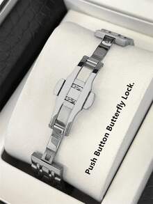 1pc Pablo Raez Men's Watch Original Charming Wristwatch High Quality Popular Brand Brand New Luxury IPS Silver Non-Fading Stainless Steel Bracelet Summer Accessory Waterproof 50m Minimalist Calendar Clock Men's Casual Fashion Quartz Watch Metal Hands Roman Numeral Scale Black High-End Business Men's Watch Suitable For Daily Use Father's Day Boyfriend Gift Graduation Wedding Birthday Gift - Silver - View 10