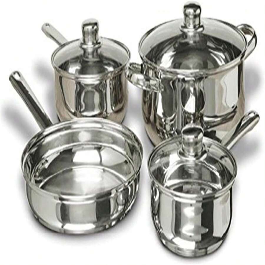 Cookware 7-Piece Stainless Steel Cookware Set, Includes Pots And Pans - Bạc - Xem 1