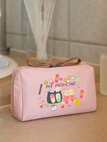 Portable "My Medicine Bag" With Colorful Pill Pattern, Compact First Aid Kit Suitable For Travel And Home, Outdoor Travel Medicine Bag, Available In Multiple Colors, Essential Medical Accessory For Health-Conscious People For Daily/Outdoor/Travel Use, Daily Medical Supplies Organizer - Multicolor - View 9