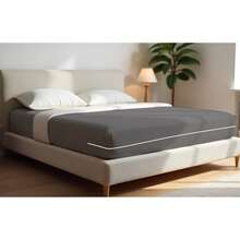 Double Gel Knit Mattress Cover With Zipper - 灰色 - 查看 14
