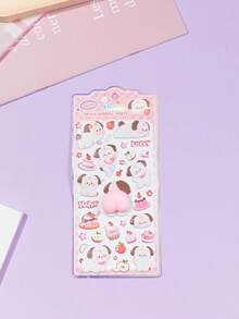 3D Cartoon Sticker Pack Including Panda, Puppy, Kitten, Monkey, Bear And More. Cute 3D Stress Relief Stickers Suitable For DIY Glitter Stickers, Phone Case Stickers, Notebook Stickers And Handmade Craft Stickers. Reusable Waterproof Stickers Great For Scrapbooking And Stationery Decoration. - Multicolor - View 7