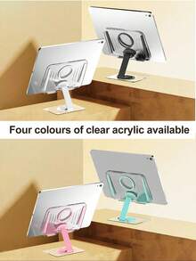 Soporte ajustable para tableta: Soporte de escritorio giratorio 360°, compatible con iPad (4-12.9 pulgadas), compatible con tabletas y teléfonos , plegable, adecuado para el hogar y la oficina - Multicolor - Ver 10