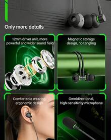 Acer Headphone in-ear berkabel dengan teknologi latensi rendah yang cocok untuk skenario e-sports. Desain in-ear untuk panggilan definisi tinggi dan pengurangan kebisingan. Kompatibel dengan semua perangkat dengan antarmuka Type-C, termasuk seri Samsung Galaxy S25/S24/S23/S22/S21/S20. - Hitam - View 5