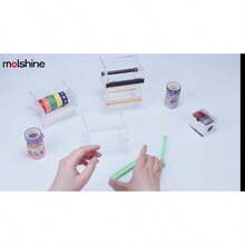 Transparent Visible Desktop Multi Washi Masking Tape DispenserTape Cutter Roll Tape Holder Not Include Masking Tape (Beige) - Beige - View 6