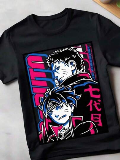 Unique Print Casual T-Shirt Itachi Uchiha T-Shirt Pain Horror Anime Gift Shirt All Size,Soft And Breathable Fabric,Comfortable And Loose,Suitable All Day Wear,Suitable Office Casual Wear,Spring And Summer Daily Appearance, Suitable For Halloween, Parties And Daily Wear