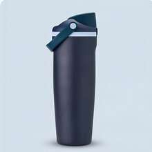 887ml (30oz) Vaso aislado de acero inoxidable con pajita, taza de café con asa, botella de agua de gran capacidad casual, botella de agua para deportes al aire libre, modo de bebida dual, regalo de vuelta a la escuela, compatible con tapas O-Wala, adecuado para viajes, oficina, campamento, cocina (Jade brillante de nieve/Tueste claro/Eucalipto/Negro profundo) - 30 oz (887 ml) - Ver 16