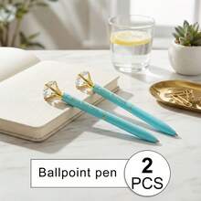 [Customized] Engraved Diamond Ballpoint Pen, Metal Crystal Pen, Ins Style High-Quality Stationery, Creative DIY Engraved Name/LOGO, Suitable For Wedding, Teacher's Day, Graduation, Birthday, Christmas, Business Meetings, Opening Ceremonies, Practical And Exclusive Customized Wholesale Gifts - Sets - View 28