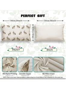 1/4/5/6/7pcs Easter Decoration Set, Rabbit, Easter Bunny, Easter Eggs, Happy Easter, Home Decor Set, Living Room Decor, Bedroom Decor, Dining Room Decor, Faux Linen Material, Multiple Sizes Available, Dining Table Decor, Fireplace Scarf, Placemats, Coasters, Home Accents - Multicolor - View 9