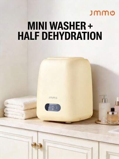 JMMO Mini Portable Washing Machine With 9L Capacity And Blue Light,Ideal For Underwear,Socks,Baby Clothes For Space-Saving Convenience