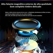 Bluetooth Speaker With Digital Clock, FM Radio, Alarm, LED, Mirror, Portable Alarm Clock - Various Colors - 白色 - 查看 9