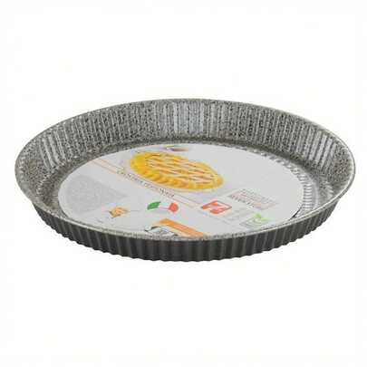 OISE ART STORE Stampo Crostata Rotonda Con Bordo Festonata Teglia ø28cm Antiaderente Antigraffio 037111m -