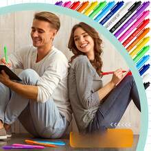 60pcs/Set Customized Inspirational Macaron Ballpoint Pens, Black Ink, Suitable As Back To School, Christmas, Holiday Party Gifts, Company Slogan Customization - 60pcs - View 7