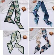 Juego de 8 bufandas para mujer bandanas para la cabeza y cuello accesorios de moda para cola de caballo 35.4 x 2.4 pulgadas - Conjunto de bufandas 2 - Ver 2