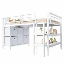 Kids Bed Frames, Headboards & Footboards - White + Metal + 90cm*200cm - View 9