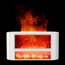 Himalayan Salt Oil Diffuser With Realistic Flame LED Lights, Quiet Mist Humidifier With Auto Shut Off, Suitable For Bedroom, Living Room, Home Office - Multicolor - View 10