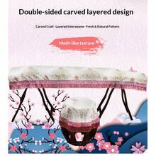 1个古筝防尘罩，通用135厘米流苏缎面雕花古筝防尘罩，双面雕花古筝防尘罩 - 彩色 - 查看 8