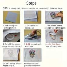 6pcs/Set YVINNDY 3D Heat Transfer Stickers - Featuring Santa Claus And Winter Scenes, Including Santa, Elves, Reindeer, Holly, And Snowflakes | Washable Vinyl Heat Transfer Decals, Suitable For Fabric Crafts, T-Shirts, Jackets, Bags - 隨機風格 - 查看 3