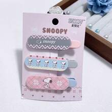 SNOOPY 1个史努比卡通发夹，甜美可爱刘海夹，学生生日、情人节、新年礼物的完美之选 - 彩色 - 查看 9
