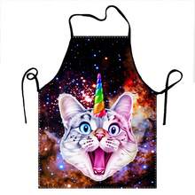 Cat Apron Blue Starry Night Van Gogh Art Cat Face Print For Cooking Baking Kitchen Use - 1pc Blue - View 6