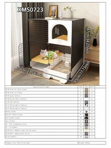 Easy Installation Kitten Cage With Litter Box, Small Cat Villa, Indoor Pet Playpen With Drawer, Space-Saving - Multicolor - View 17