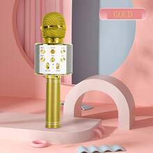 1个无线麦克风，具备唱歌和音频功能，家用KTV移动音乐音箱，卡拉OK唱歌设备，适合青少年和成人聚会娱乐 - 彩色 - 查看 10