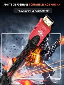 Cable HDTV Conexión Alta Definición Full Hd 1080p Tv Pc De 5 Metros - Negro - Ver 3