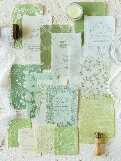 MOCARD 30 ورقة/عبوة من أوراق التجليد بطراز عتيق، أوراق حرفية للديكور DIY، هدايا العطلات، مواد كولاج يدوية، تخطيط ألبوم الصور الشخصي، لوازم قرطاسية مدرسية إبداعية