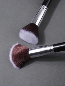 2pcs Nail Art Powder Brush, Soft Fluffy Wide Head Cleaning Brush, Salon Dust Brush, Multi-Functional Loose Powder Brush, Makeup Tools - Black - View 6