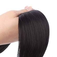 Straight Wrap Around Ponytail Human Hair Extensions Natural Color Hairpiece Brazilian Remy Hair Clip In Ponytail Hair Extensions - Natural Black - View 5