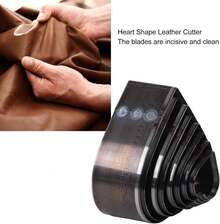 Máquina Cortador en Forma de Corazón 8 Piezas, Molde para Cuero y Arcilla Polimérica, Ideal para Manualidades, Cinturones y Tela Estratificada, Herramienta de Corte Manual - 1 - Ver 3