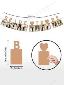 1 pieza Clip para foto de la novia, decoración de banner de foto de boda vintage - Multicolor - Ver 2