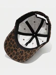 Fashionable Embroidered Leopard Print Curved Brim Baseball Cap, Women's Outdoor Camouflage Washed Casual Versatile Retro Sun Hat, Spring/Summer - Multicolor - View 4