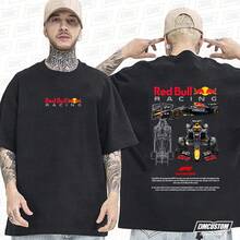 Oversized T-Shirt Featuring Red Bull Racing Driver Verstappen In F1 - Exclusive - màu đen - Xem 4