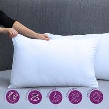 Almohada de Fibra Microfina 48x75 cm Blanca, Firmeza Media para Dormir Super Cómodo, Paquete de 1/2 Unidades, Ideal para Regalo - Blanco - Ver 4