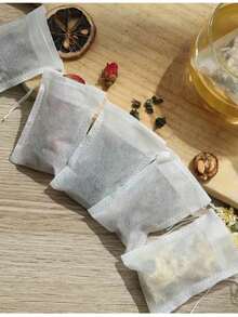 100pcs Reusable Non-Woven Fabric Tea Bags, Medicine Bags And Soup Bags, Suitable For Various Filtration Uses, With Drawstring Closure Design, Perfect For Loose Tea, Soup Ingredients, Chinese Herbal Medicine And Spices - Multicolor - View 10