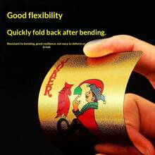 金箔镶嵌美元网格图案 - 哑光耐用特殊用途扑克牌，节日、派对和互动游戏的完美礼物 - 彩色 - 查看 5