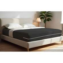 Double Gel Knit Mattress Cover With Zipper - 黑色 - 查看 14