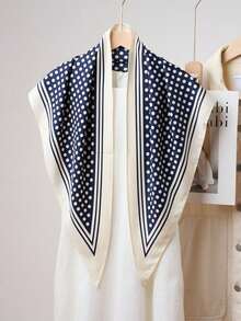 1件波点印花时尚围巾、披肩、头巾、腰带（女士款） - 彩色 - 查看 3