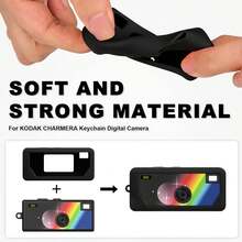 ALKOO Silicone Case For CHARMERA Keychain Digital Camera Blind Box, Photo Mini Keychain Camera Sleeve With Precise Cutouts & Scratch Protection - Camera NOT Included (Box Only) - Black - View 2